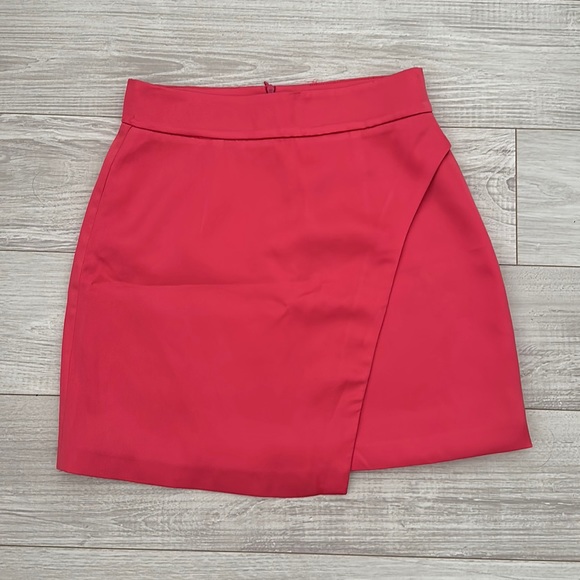 Zara Skirts Zara Hot Pink Satin Mini Skirt Poshmark